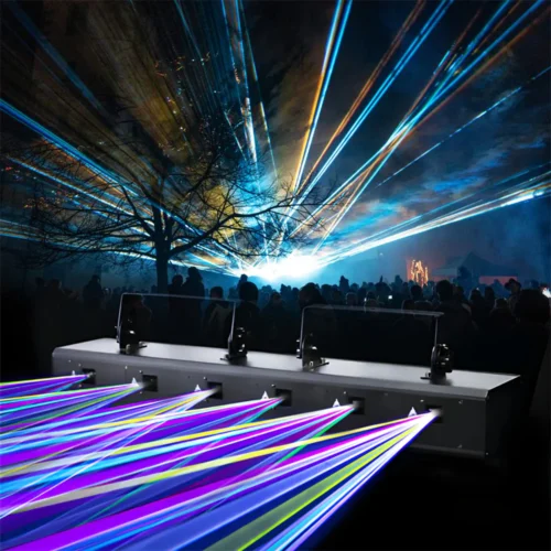ClubLamps® F6 is ideal for nightclubs, bars, live shows, concerts, DJ events, projections, art installations, and laser-based advertising.