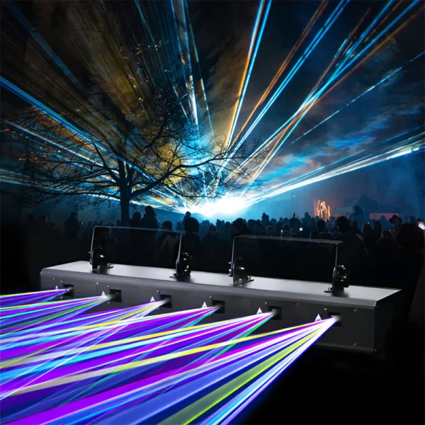 ClubLamps® F6 is ideal for nightclubs, bars, live shows, concerts, DJ events, projections, art installations, and laser-based advertising.