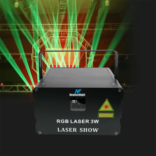 ClubLamps F9 Series Pro Stage Lighting Laser Side View with Safety Lock and Cooling Fins