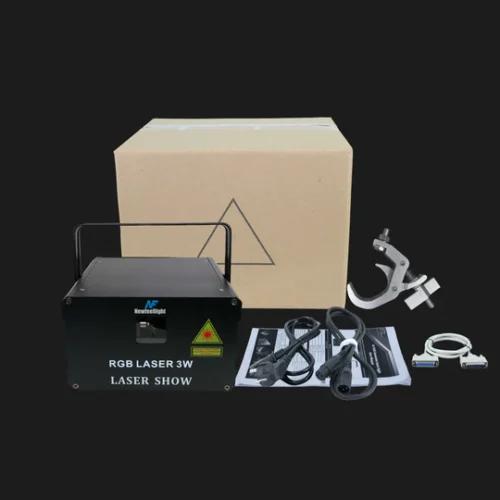 ClubLamps F9 Series Pro Stage Lighting Laser Side View with Safety Lock and Cooling Fins