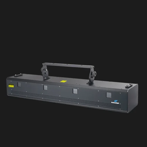 ClubLamps® F4 is perfect for laser advertising, projection, Skynet beams, beam animation, chasers, fan effects, and outdoor stage lighting.