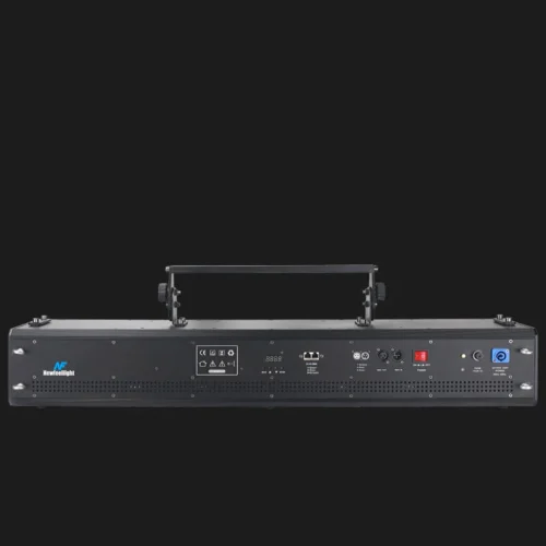ClubLamps® F4 is perfect for laser advertising, projection, Skynet beams, beam animation, chasers, fan effects, and outdoor stage lighting.