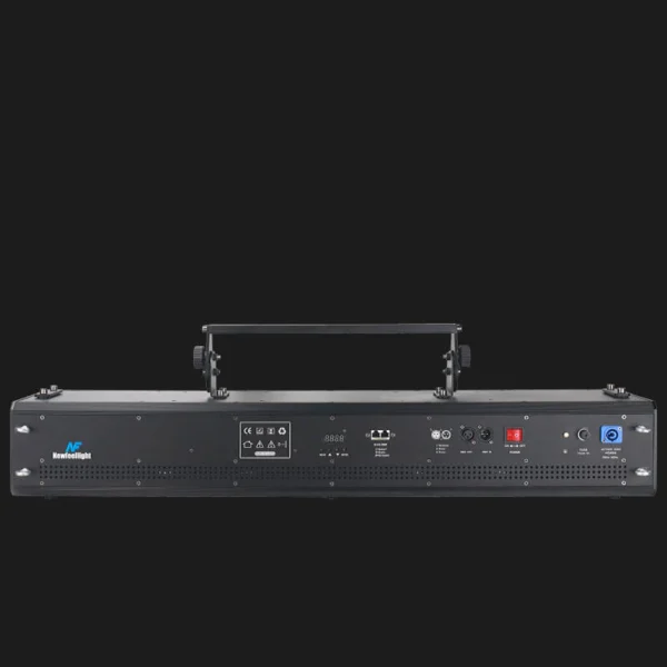 ClubLamps® F4 is perfect for laser advertising, projection, Skynet beams, beam animation, chasers, fan effects, and outdoor stage lighting.