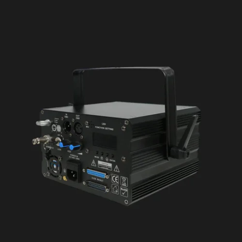 ClubLamps F9 Series Pro Stage Lighting Laser Side View with Safety Lock and Cooling Fins