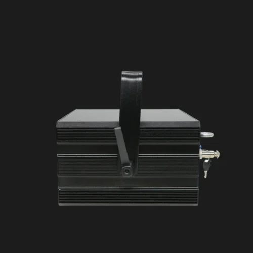 ClubLamps F9 Series Pro Stage Lighting Laser Side View with Safety Lock and Cooling Fins